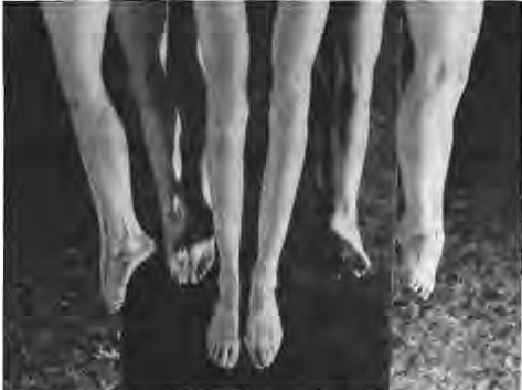Dancers’ feet in a publicity photograph for Sanctuary.