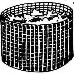 Original round compost-bin illustration. Illustrator not credited.