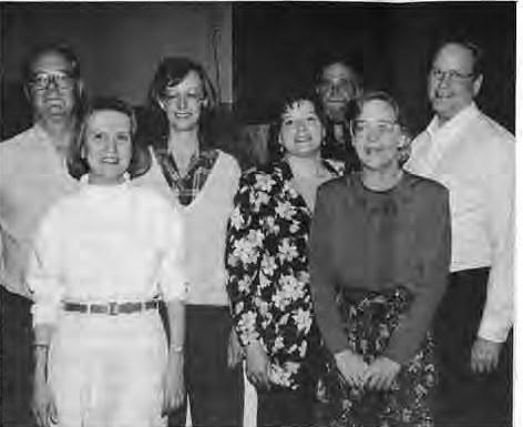 Second place Art Santen, Marlene Mestres, Sue Rothschild, Kathleen Williams, Dan McGuire, Arline Webb and Sandy Rothschild. Photo by King Schoenfeld.