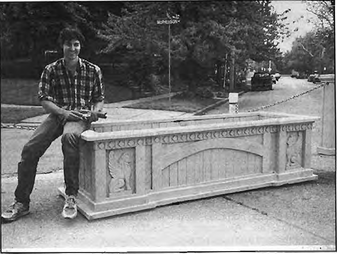 Andy Cross with his first planter. Photographer not credited.