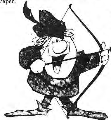 Original cartoon archer accompanying Pot Shots.