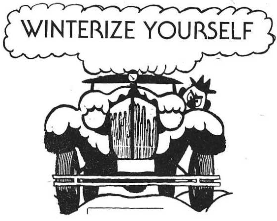 Original car surrounded by snow under the words Winterize Yourself.