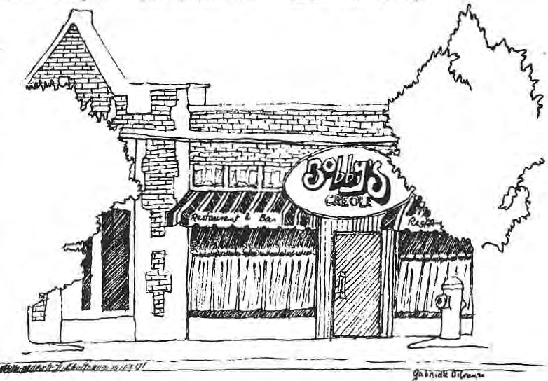 Original restaurant drawing: bobbys.