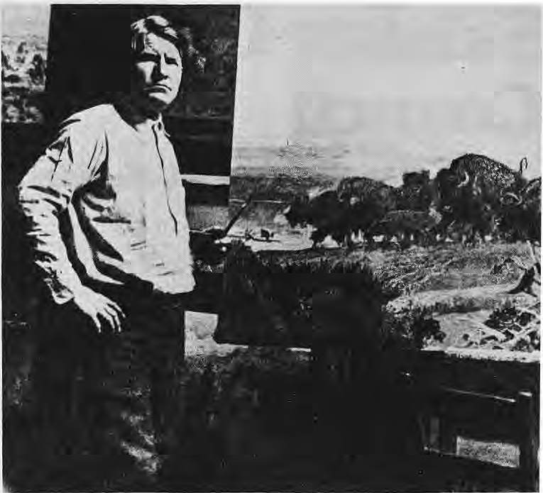 Charles M. Russell in his studio circa 1920.