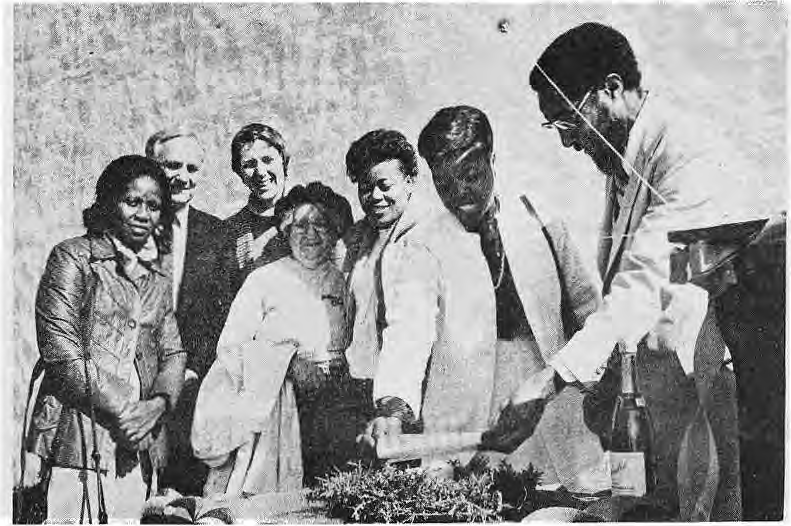 Original photograph of the People’s Clinic mortgage-burning ceremony.
