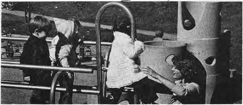 Children on playground equipment at Washington University’s Nursery School.