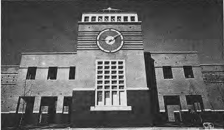Tower and entrance of Bi-State DeBaliviere station.