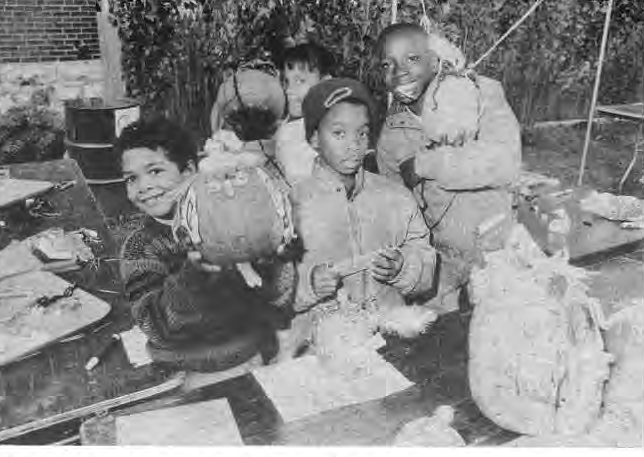 The Arts Council sponsored a “make your own” jack o’lantern booth which these youngsters enjoyed.