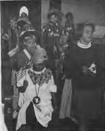 St. Roch students initiating World of Difference with an Ethnic Dress Parade. Photo by Jeremy Schoenfeld.