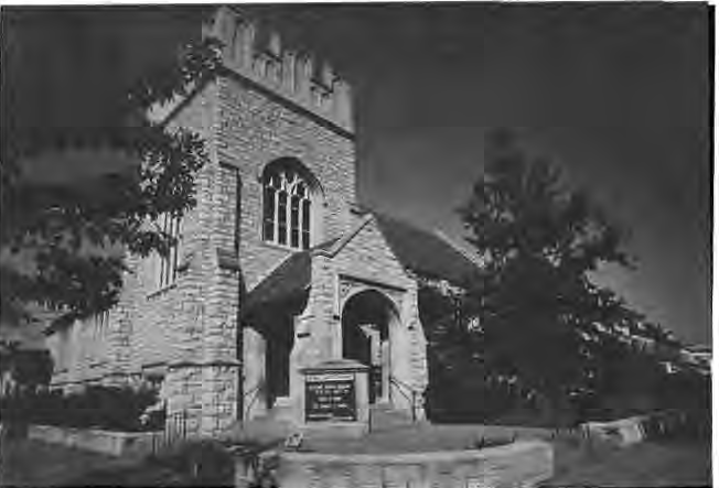 New Cote Brilliante Church of God, 6195 Washington at Skinker (as printed). Photo by King Schoenfeld.
