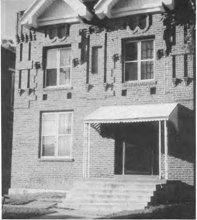 6012 Washington Avenue, early 1980s, before sensitive restoration. Source credits Katie Kurtz and Paul Hohman; individual image allocation unspecified.