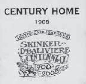 Century Home 1908 plaque. Andy Cross original design and Madeleine Laura tile painting credited in earlier issues; no separate credit in this notice.