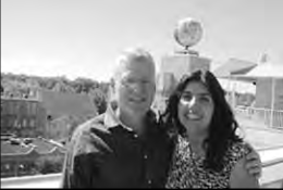 Mark and Chanaya Jacobs celebrating twentieth anniversary. Descriptive caption supplied.