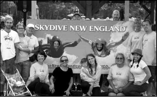 Chute to Heal participants support Angel Band Project.