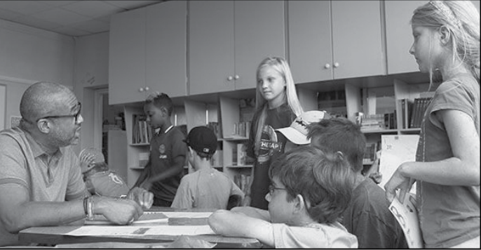 Classroom photograph accompanying Witnessing Whiteness report.