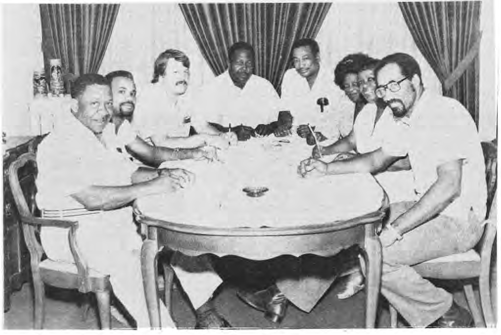 Original photograph of the Washington Heights fundraiser planning committee.