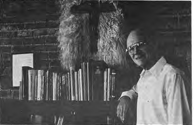 Rev. William J. Danker in his study.