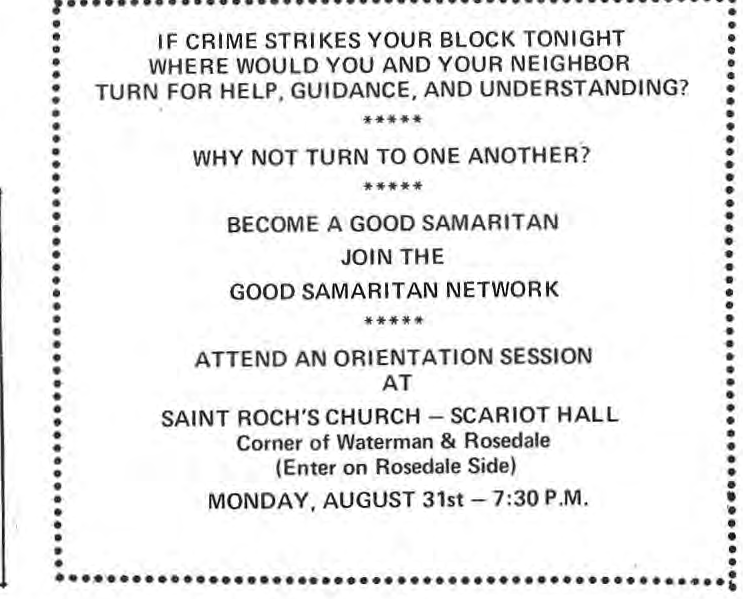 Original Good Samaritan orientation notice.