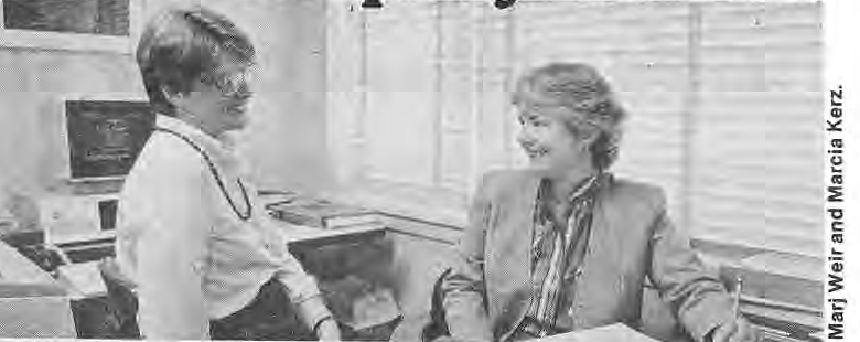 Marj Weir and Marcia Kerz of Westminster Communications.