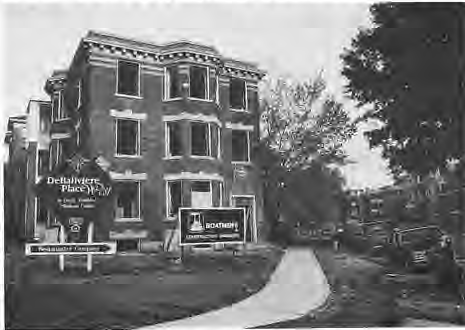 Rehabbing buildings at DeBaliviere Place West, McPherson and Nina Place. Photo by King Schoenfeld.