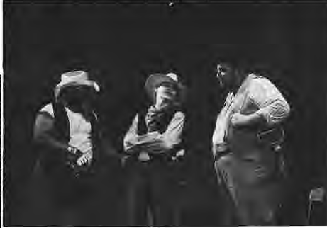 Peter Schmit, Roell Schmidt and Jack Wright are the outlaws. Photo by King Schoenfeld.