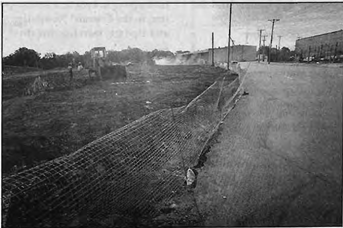 MetroLink parking lot under construction. Photographer not credited.