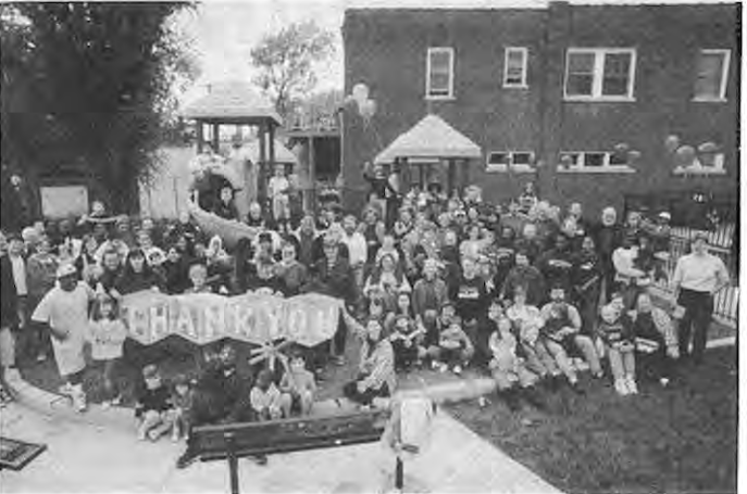 New playground at Four Corners Park. Photographer not credited.