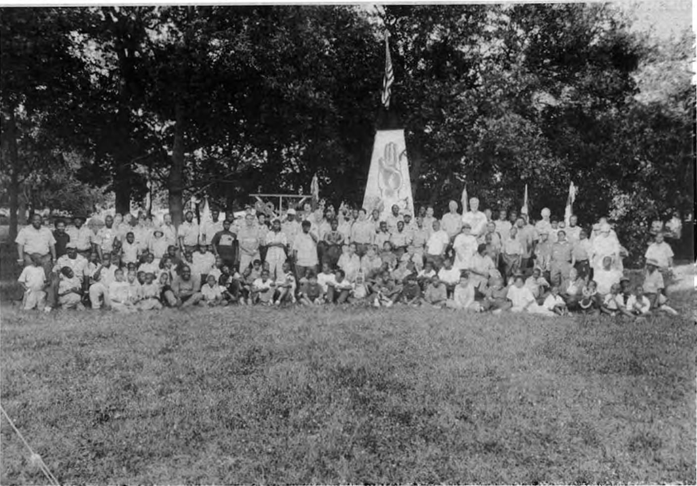 June 2000 Forest Park, Xtreme Scouting, Greater St.Louis Area Council, Keystone District Scouts and Leaders. Photographer not credited.