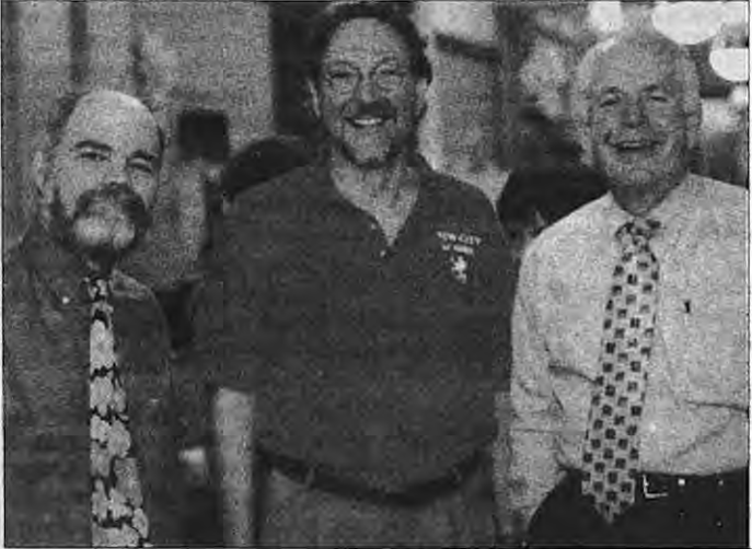 Tom with Board member Frank Hamsher and NCS parent John Sandberg. Photographer not credited.