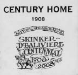 Century Home plaque. Original tile design by Andy Cross, painting by Madeleine Laura.