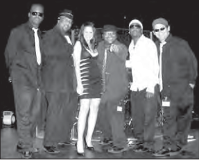 Musicians accompanying Ivory Perry Park concert notice. Individuals not separately identified.