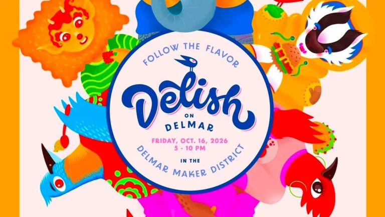 Newsletter illustration: Delish on Delmar Delights Diners and Designers