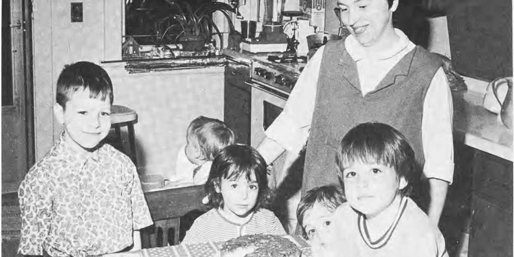 COOK OF THE MONTH–COFFEE CAKE RECIPE — original newspaper photograph, May 1970