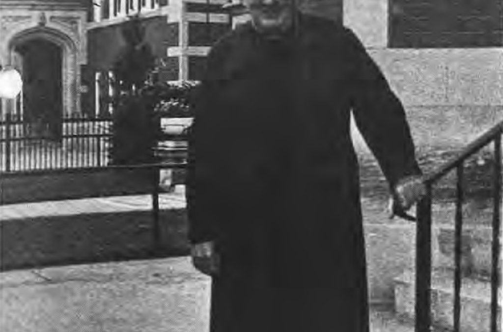 Father Robert Peet outside St. Roch’s Church
