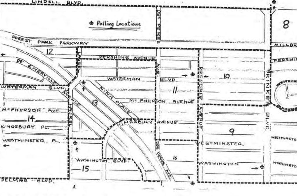Precinct map accompanying October 1970 polling locations.